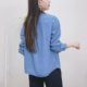 Long-sleeved high-end fashion women's temperament new large-size casual denim loose and fashionable retro blouse blue spring and autumn