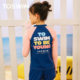 TOSWIM children's swimsuit girls split long sleeves warm sun protection quick dry medium-sized children's swimsuits afraid of hot springs