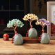 Natural crystal fortune tree home living room office desk decoration crystal fortune tree creative ornament small gift