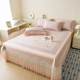 Class A mother-child grade iced bean mat three-piece set gradient bed skirt summer ice silk mat machine-washed household mat