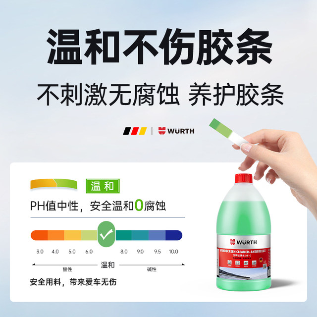 Würth car glass water antifreeze in winter at minus 25-40 degrees to remove oil film Tesla Mercedes Benz BMW Volkswagen