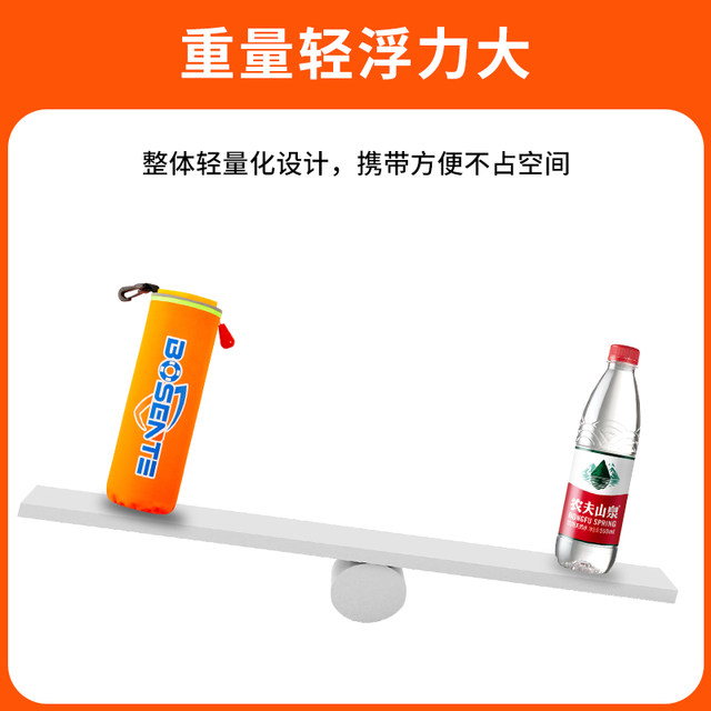 Automatic inflatable lifebuoy with window-breaking hammer for self-rescue, portable car safety buoy for falling into water