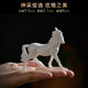 High-quality Dehua white porcelain animal white horse desktop small ornaments home gardening sand table water flow device landscaping ceramic accessories