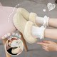 Detachable plus velvet cotton slippers for winter couples to wear at home, Baotou soft thick bottom warm non-slip anti-odor furry shoes