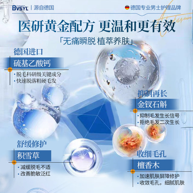 Men's hair removal cream for men's beard, beard, face, face, cheeks, beard, whole body, armpit hair removal artifact special for facial
