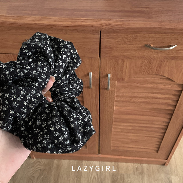 Fashionable and versatile ~ Korean warm cotton and linen hair ring ins blogger same style large-size gold standard hair accessories 2025 new