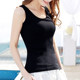 Black pure cotton camisole for women in spring, summer and autumn, large size I-shaped sleeveless top and bottoming shirt for outer wear and inner wear