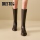 Dadong Gaotu Knight Boots Women's 2025 New Autumn and Winter Boots Black Slim Boots Small Thick Sole Long Boots