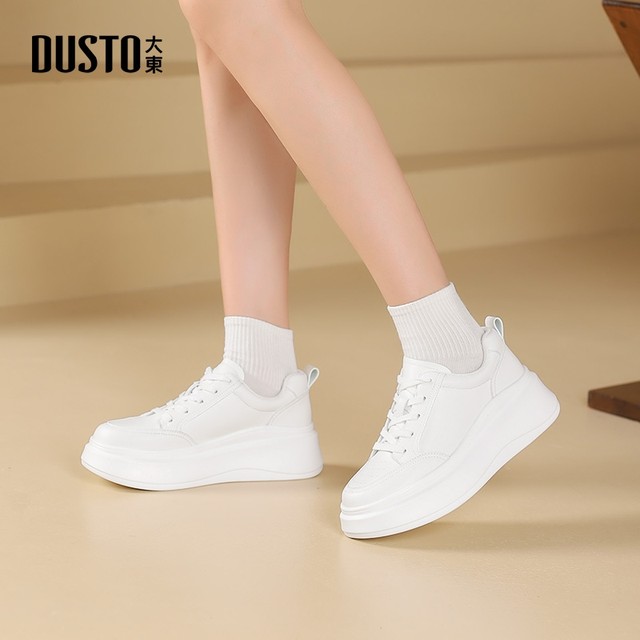 Dadong thick sole versatile white shoes for women 2025 new summer casual sports lightweight board shoes hot canvas shoes