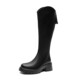 Dadong thick-soled knight boots for women 2025 new hot autumn and winter boots black but knee long boots high boots
