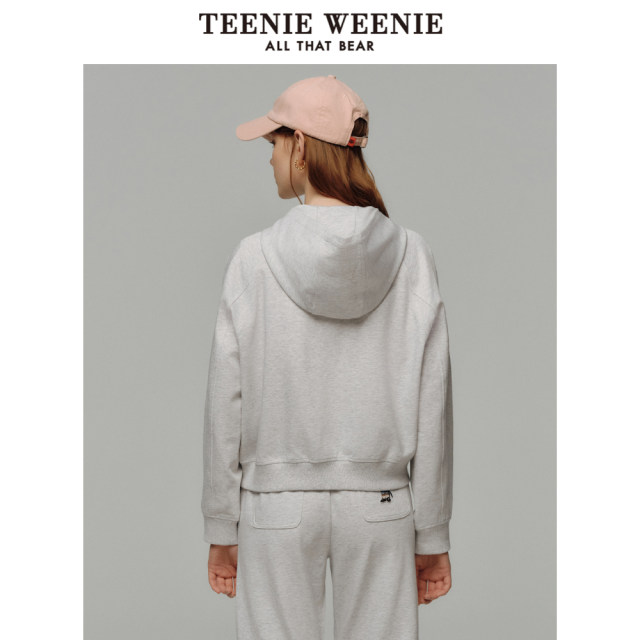 TeenieWeenie Bear Women's Hooded Sweatshirt 2025 Spring New Vibrant Sports and Casual Base Top