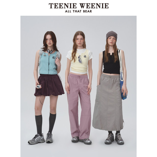 TeenieWeenie Bear Women's T-shirt 2025 Summer New Sweet Cool Dopamine Vest Top