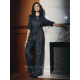 morningcoco old money style dark gray striped shirt women's spring and autumn design sense commuting trousers suit shirt
