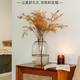 Large thickened style joy glass vase living room flower arrangement home hydroponic decoration high-end sense