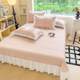 
Category A maternal and infant grade ice silk ice bean mat three-piece set bed cover bed skirt summer soft mat summer bed sheet pink