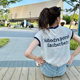 Zhang Axing's new sleeveless and thin cat cartoon versatile fashion T-shirt in summer 2023