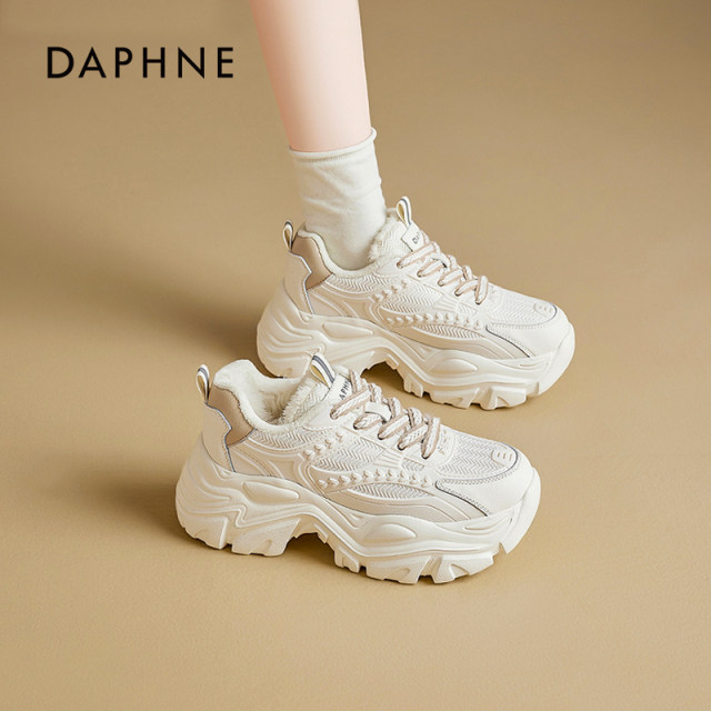 Daphne thick-soled high-heightened dad shoes for women in spring and summer 2025 new casual small fragrance style hot outdoor sports shoes
