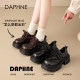 
Daphne black loafers women's 2025 spring and autumn new British style leather shoes heightened soft sole jk single shoes