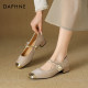 Daphne French Little Flavored Mary Jane Single Shoes Women's Skirt Thick Heel Pearl Buckle 2025 Spring and Summer New Style
