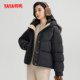 Ducky Xiaoxiang style down jacket for women 2024 winter new short hooded warm thickened 90 duck down jacket Y
