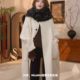 24015 European version three-dimensional 3D large pocket cloak wool coat long custom versatile fashion long coat for women
