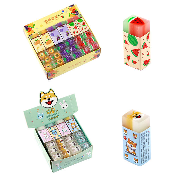 
Eraser fruit animal cartoon elementary school t-student special dandruff without clean first grade kindergarten like no trace