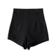 Black high -waisted suit short pants women in autumn and winter wearing small white American hot girl tight bottoming base bag hip hot pants
