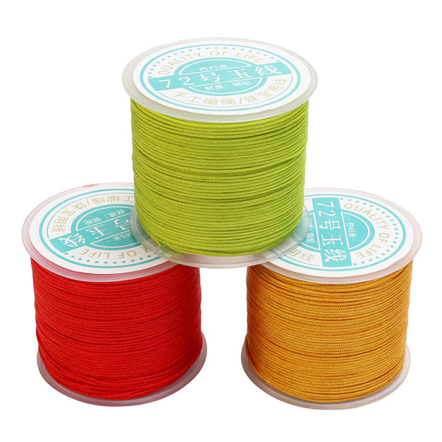 No. 72 jade thread braided hand rope hand braided pendant braided jade thread hand braided rope DIY material