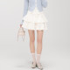 White temperament cake skirt high waist skirt women's summer 2025 spring new A-line skirt fluffy short skirt