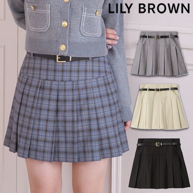 LILY BROWN bottoms 25 spring and summer lace-up pleated skirt shorts mini long high waist lwfp251041