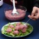 Stainless steel pressure meatball spoon artifact home squeeze meatballs maker fried round sub -mold digging spoon fish ball spoon spoon