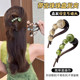 Summer simple casual hair slitting with teeth twisting clip for women 2025 new style grab clip high-end beads and rhinestone hair clip
