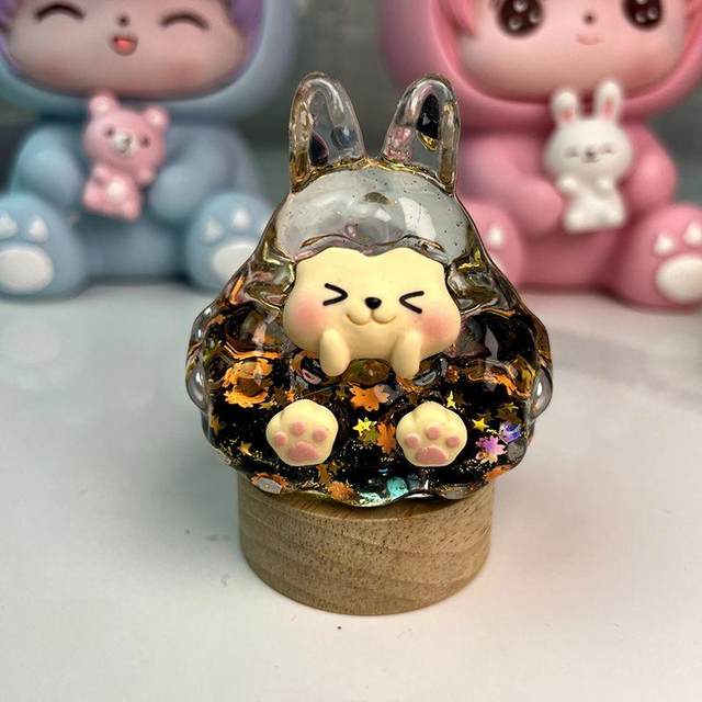 New colorful tower decoration, new blind box living room, home desktop small ornament cute tide player to handle couple gifts
