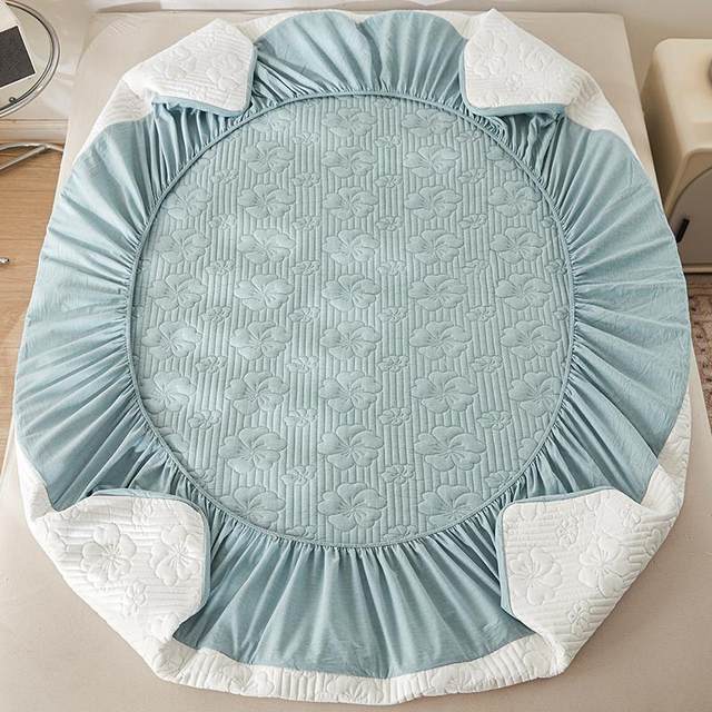 Total cotton bed belt skirt edge thickened cotton cotton cotton anti -sliding side bed covered bed cover A category mother and baby level four seasons universal
