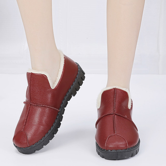 Antarctic group winter cotton shoes, cold-proof and warm, plus velvet, thickened waterproof shoes, women's non-slip mother's cotton shoes, casual shoes for women