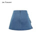 JAC FLEURANT Heavy Industry Blue Denim Pleated Interface Bag Asymmetric Short Skirt
