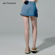 JAC FLEURANT Heavy Industry Blue Denim Pleated Interface Bag Asymmetric Short Skirt
