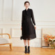 White Deer temperament, commuting OL wind shirt skirt 2025 spring long sleeves led the dress in the dress in the dress