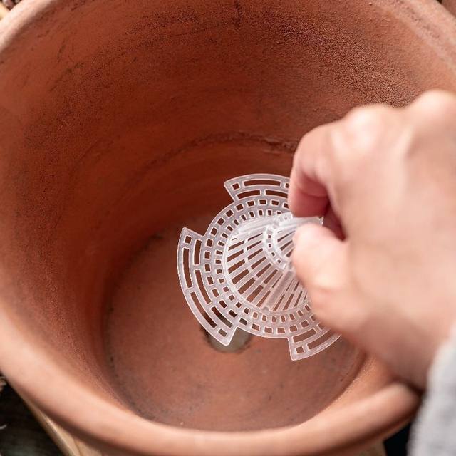 Flower pot bottom pad plastic orchid draining succulent potted potted leak -proof soil net padding bottom net breathable water leakage
