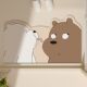 Noisy bear sticks out tongue soft diatom mud floor mat foot pad absorbent non-slip bathroom toilet toilet sink floor