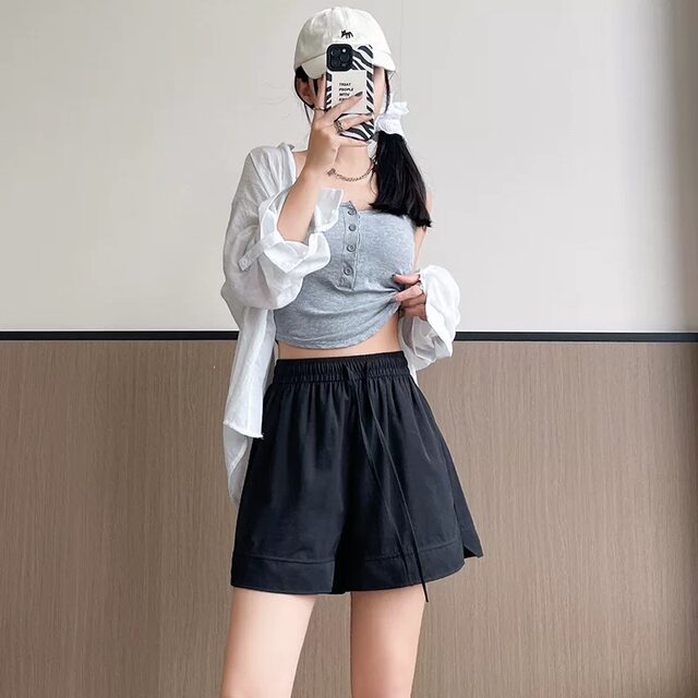 Jinshi 25 years hot INS style slim and cool women's summer casual 2025 new high-waist sports shorts