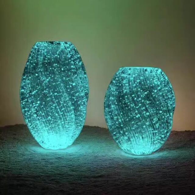 Light luxury simple vase glass high-end home living room flower arrangement water petal utensil