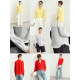 Amii Spring commuter versatile suit collar loose chiffon shirt women dopamine color shirt top