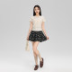 
SEBICOA lettering French retro floral skirt + elastic waist cake fluffy skirt