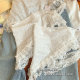
Sweet style lace triangle scarf butt curtain for women in summer irregular mesh layered white short skirt with outer cover skirt