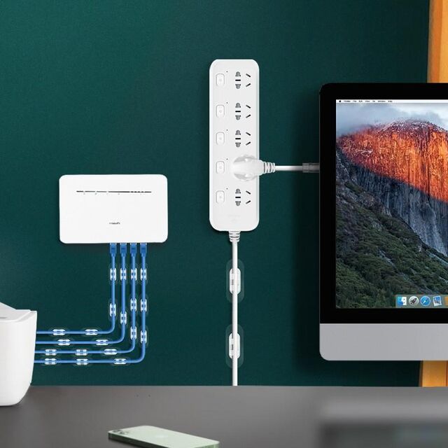 Wire holder, punch-free cable clip storage socket, self-adhesive network cable routing artifact buckle, nail-free cable manager
