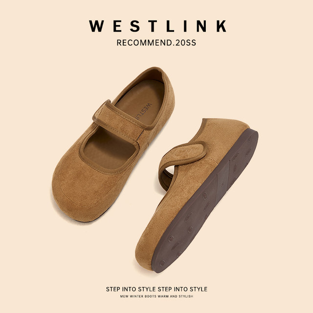 Xiyu Birkenmarie Jane shoes for women 2025 summer new French casual Velcro single shoes flat shallow mouth women's shoes