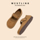 Xiyu Birkenmarie Jane shoes for women 2025 summer new French casual Velcro single shoes flat shallow mouth women's shoes