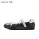 Western-Escape French Mary Jane Shoes Women's 2025 Spring New Light Mouth Single Shoes Velcro Flat Sole Ballet Shoes Sports Style