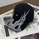 Kanye Kanye's same hat with flame baseball cap showing his face in small summer versatile baseball cap for men and women's personality hip-hop
